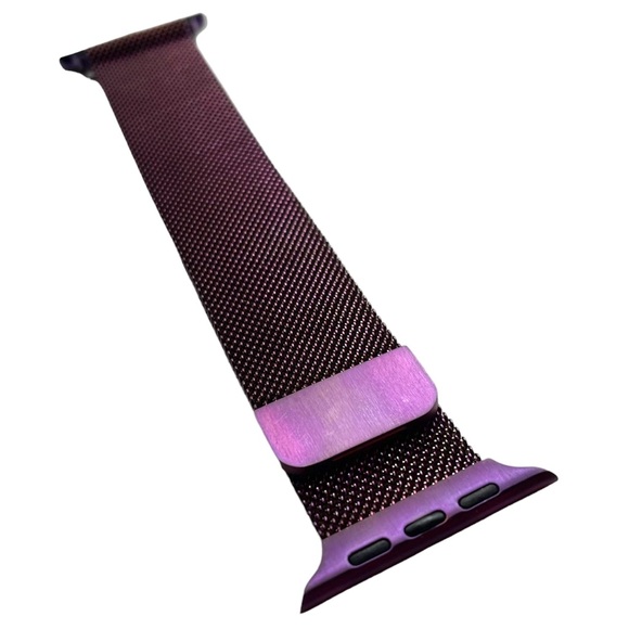 NEW WINE Iridescent Stainless Steel Milanese Loop Band Apple Watch 42 44 45 49 - Picture 2 of 10